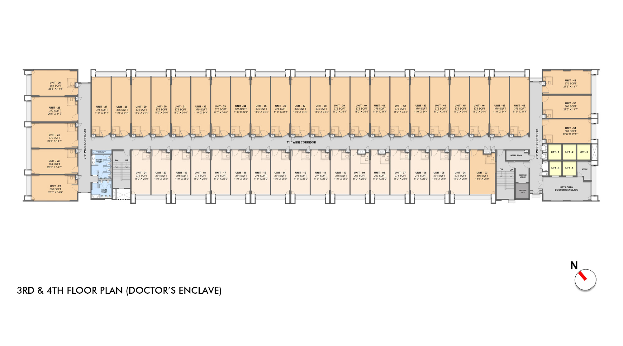 Doctors-Enclave-Lodha-Signet-Kalyan-Shil-Road-Dombivali-3RD-and-4TH-Floor-Plan