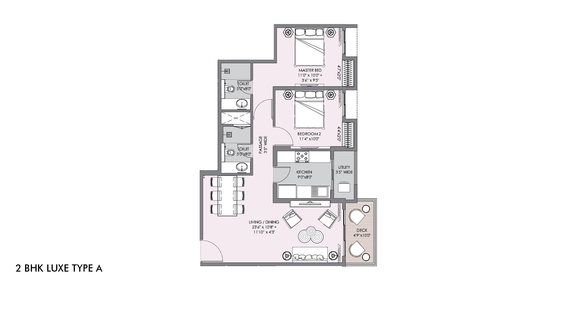 Lodha-Sterling-2-BHK-LUXE-TYPE-B-Floor-Unit-Plan