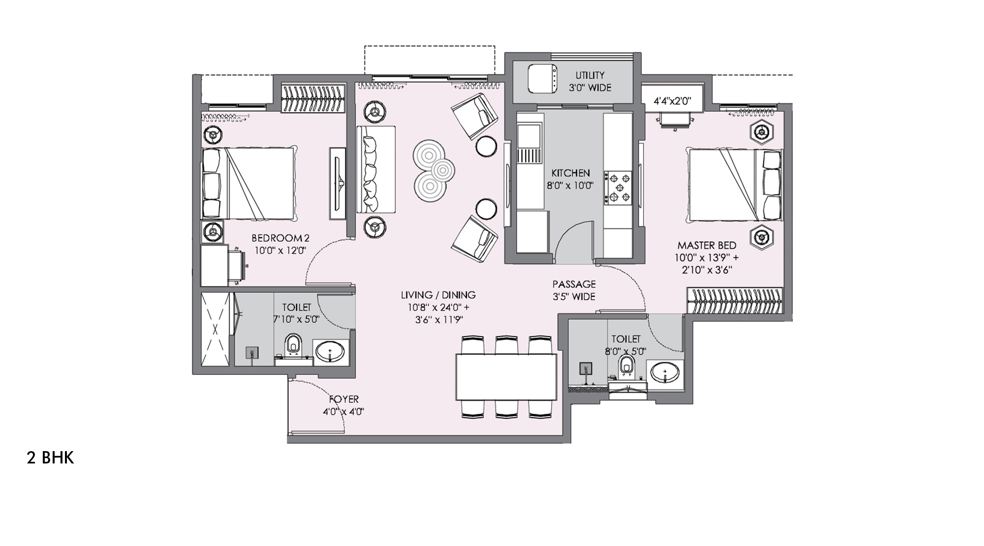 Lodha-Sterling-2-BHK-Std-Floor-Unit-Plan