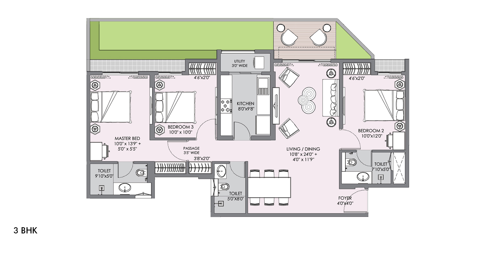 Lodha-Sterling-3-BHK-1-Floor-Unit-Plan