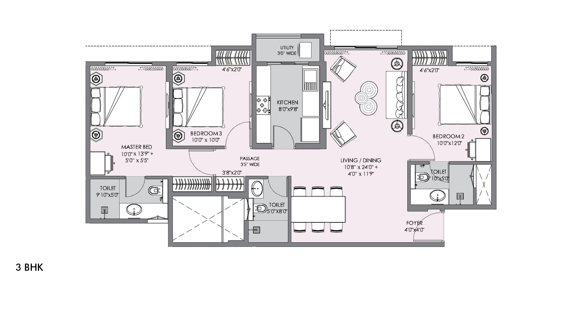 Lodha-Sterling-3-BHK-Floor-Unit-Plan