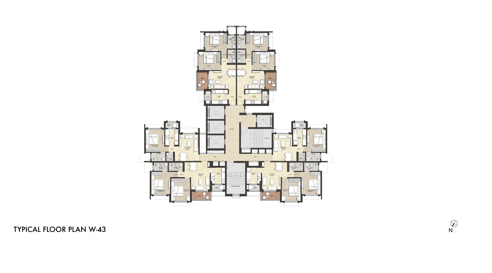 Lodha-Amara-Kolshet-Road-TYPICAL-FLOOR-PLAN-W-43