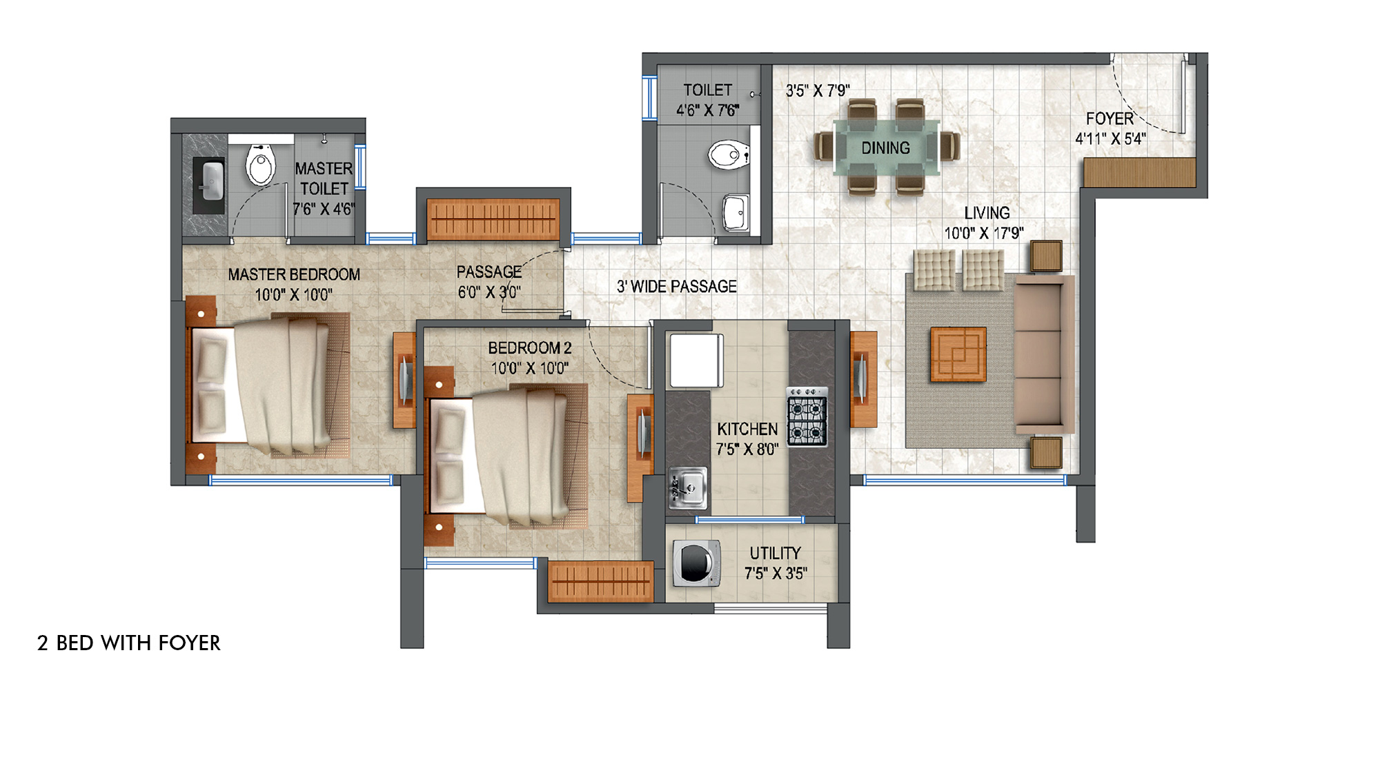 Lodha-Splendora-2-BHK-With-Foyer-Floor-Unit-Plan