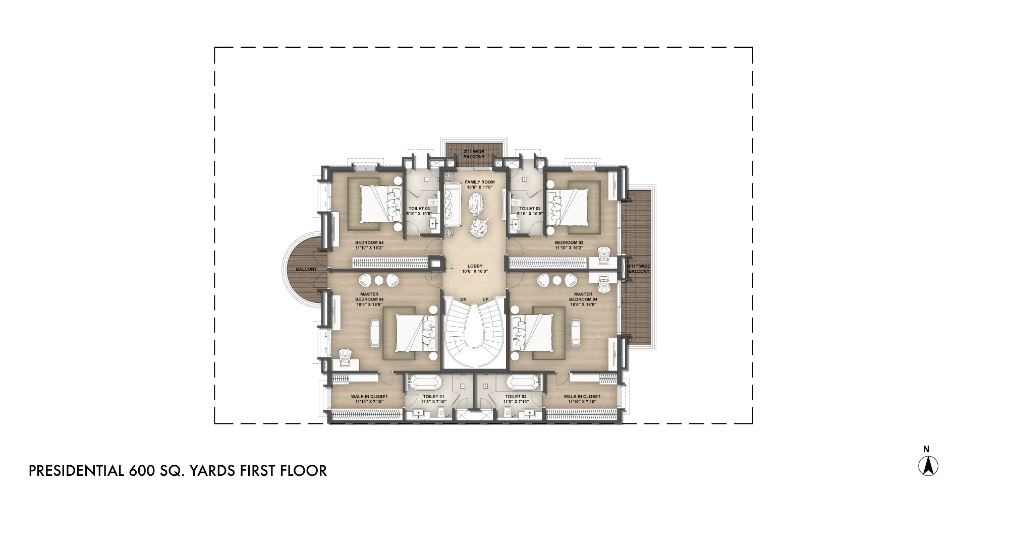 Lodha-Villa-Royale-Gold-Presidential-600-Sq-Yds-First-Floor-Unit-Plan
