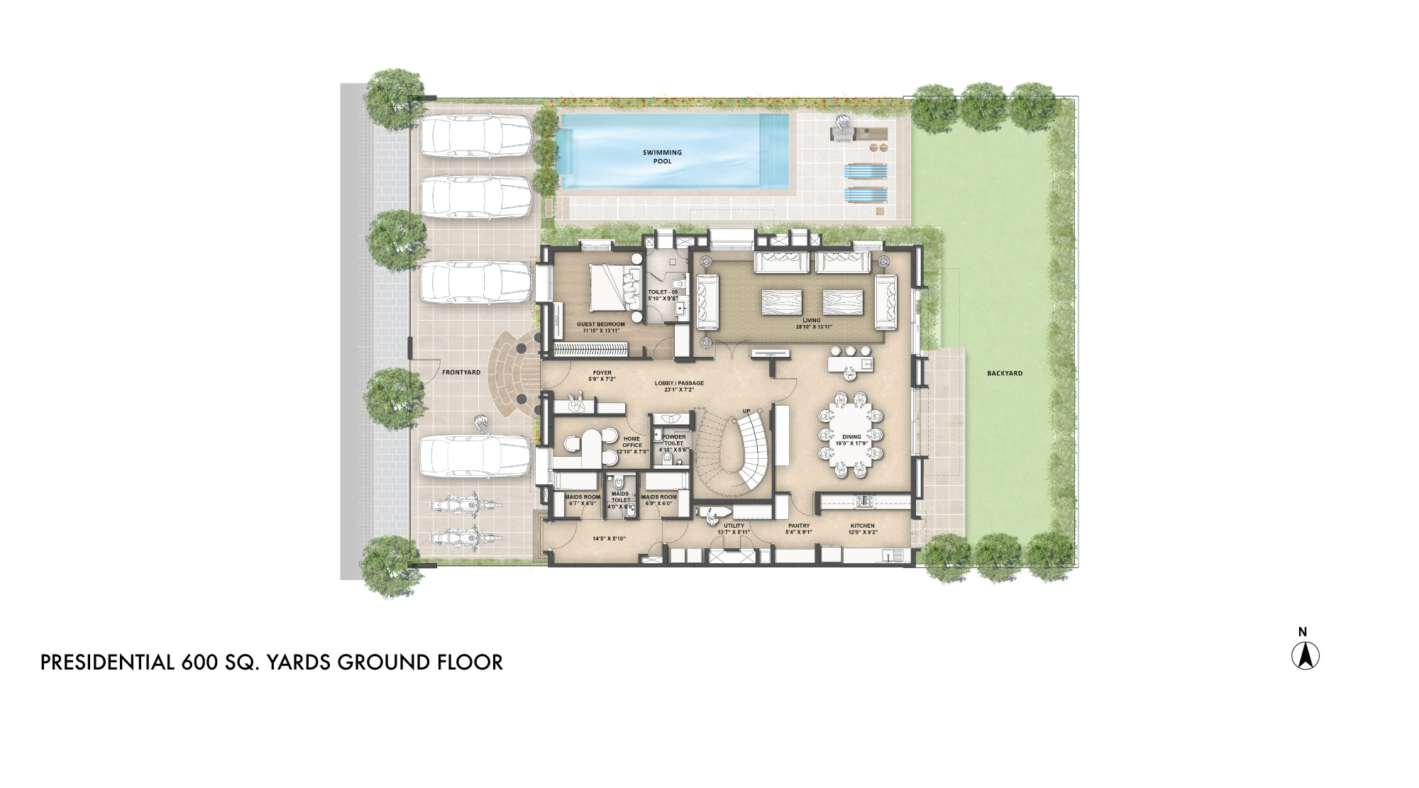 Lodha-Villa-Royale-Gold-Presidential-600-Sq-Yds-Ground-Floor-Unit-Plan