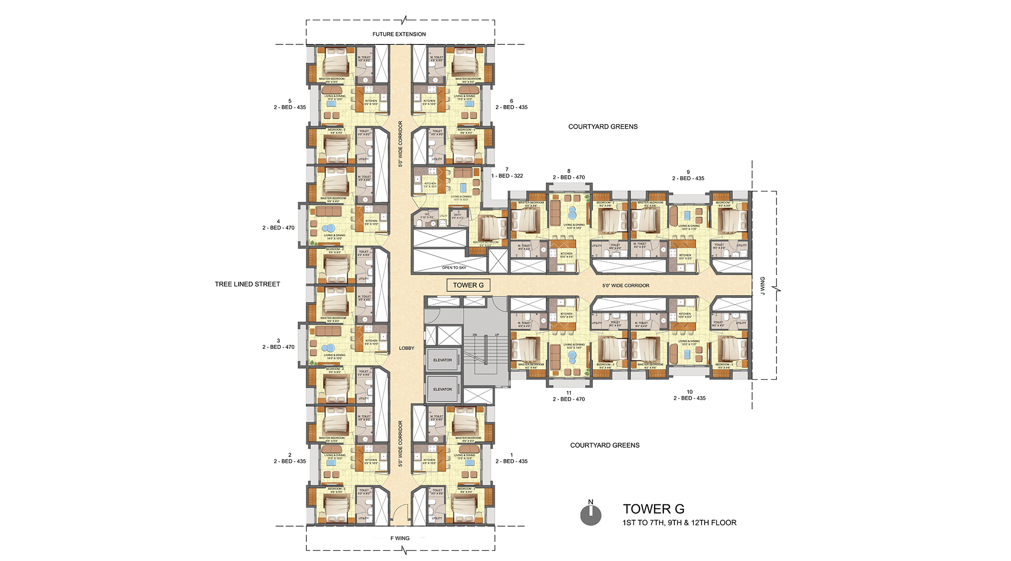 Lodha-Crown-Taloja-Violet-G-floor-plan-435-and-470-sq.ft
