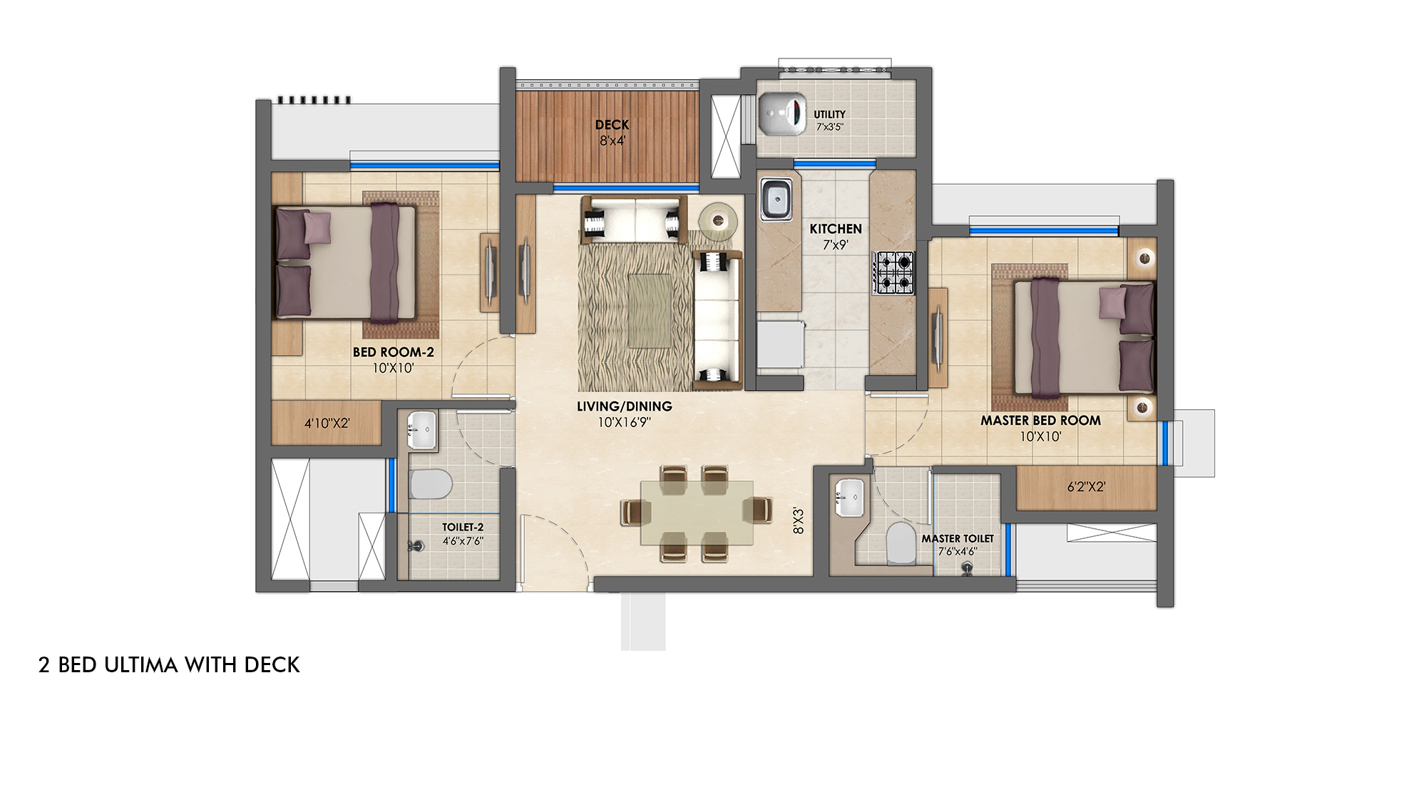 Lodha-Upper-Thane-2-BED-ULTIMA-WITH-DECK-Floor-Unit-Plan
