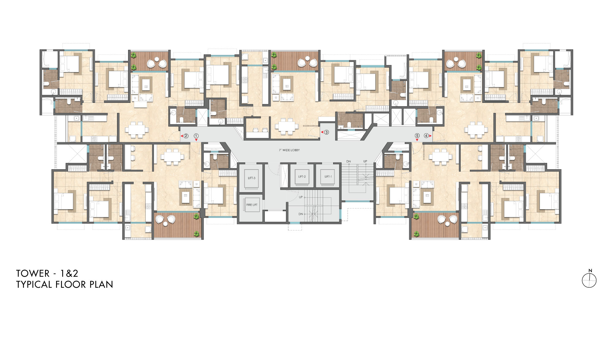 Lodha-Altero-Wakad-Pune-TYPICAL-FLOOR-PLAN-TOWER1-AND-TOWER2