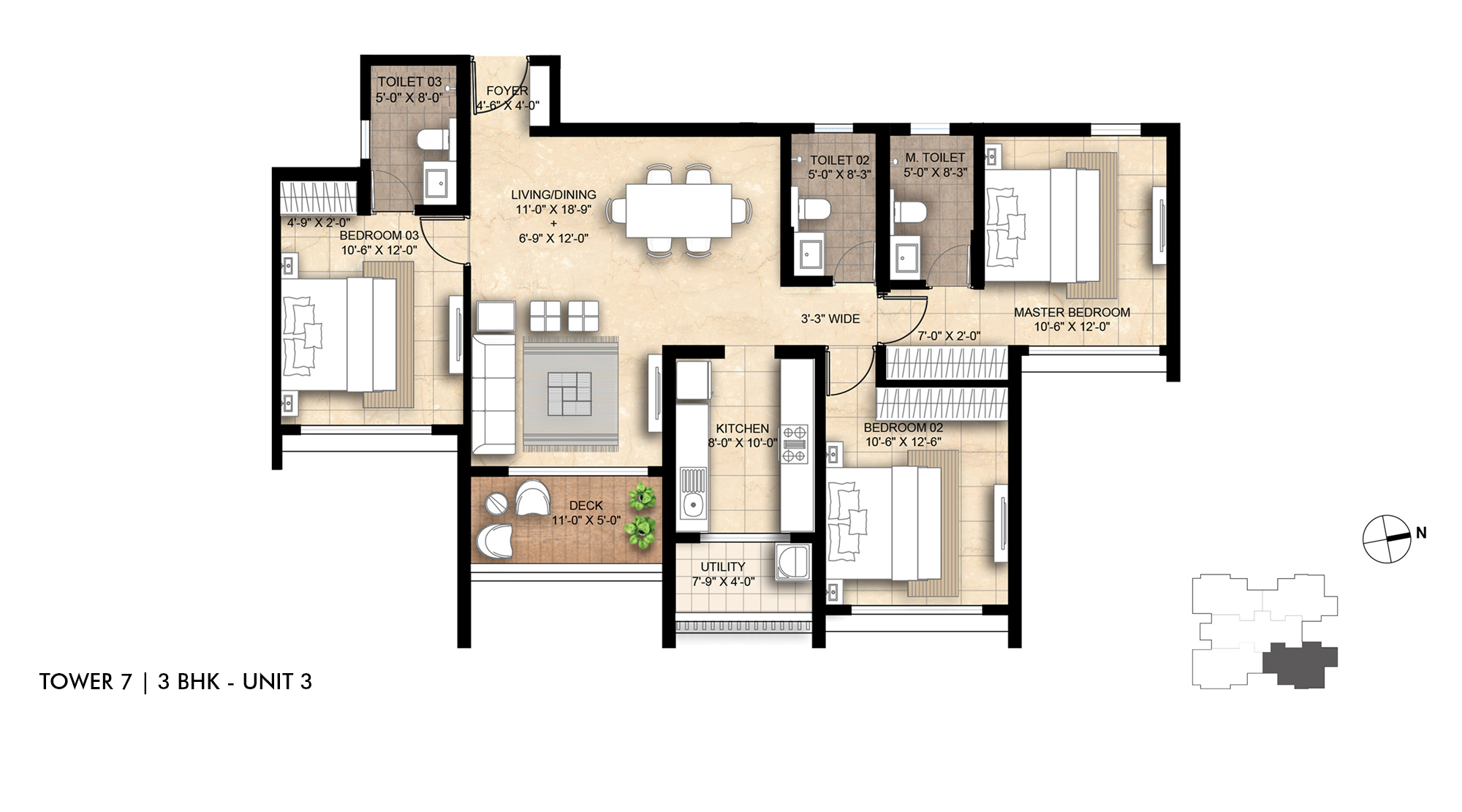 Lodha-Giardino-Pune-Kharadi-TOWER-7-3-BHK-FLOOR-UNIT3-PLAN