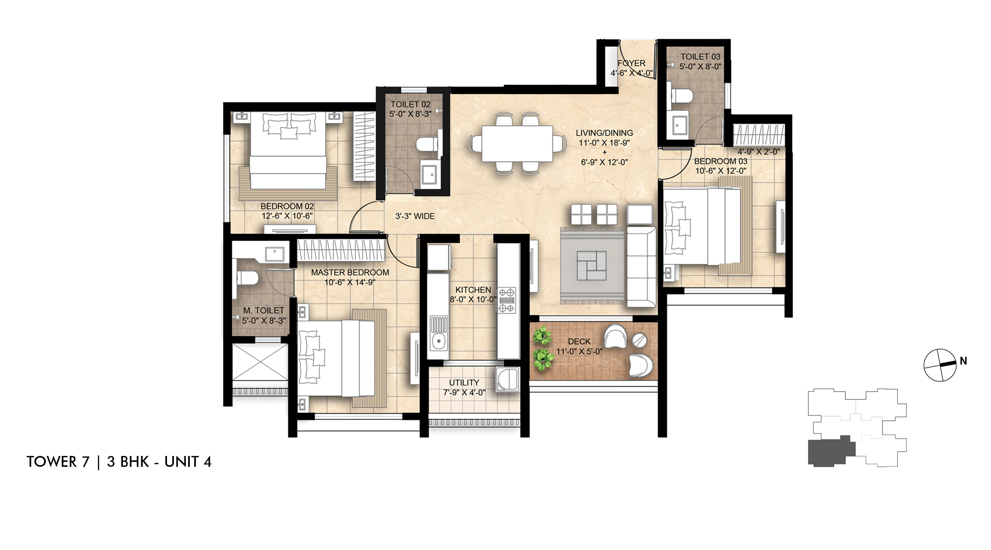 Lodha-Giardino-Pune-Kharadi-TOWER-7-3-BHK-FLOOR-UNIT4-PLAN